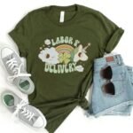 Groovy L&D Nurse St Patrick's Day T-Shirt - Image 7